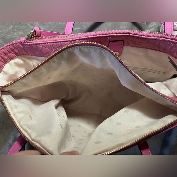 Kate Spade Wilson Road Quilted Talya Tote Bag in Ruffled Pansy Pink - Picture 10 of 14